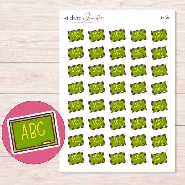 I-4024 planner sticker sheet with enlarged sticker detail