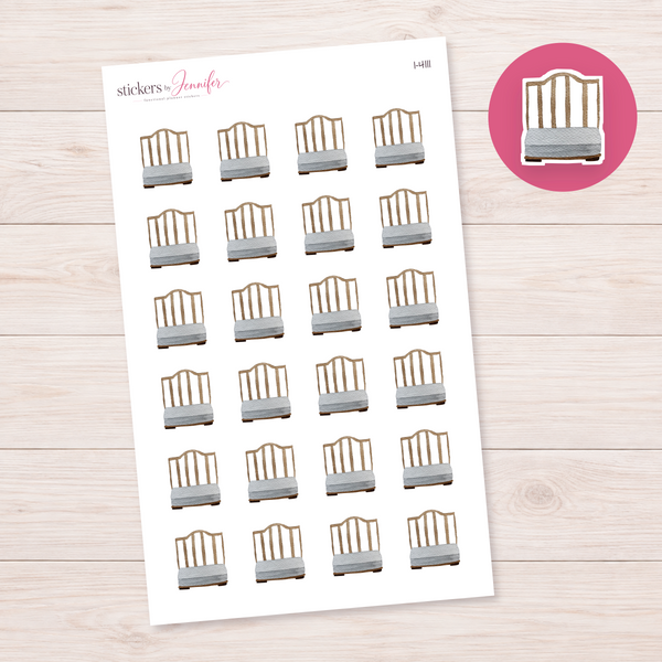 Wooden Bench with Cushion Planner Stickers | I-4111
