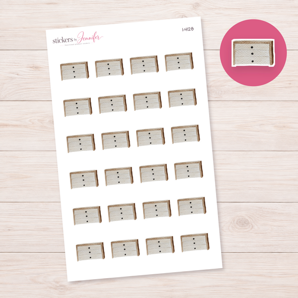 White Three-Drawer Chest Planner Stickers | I-4128