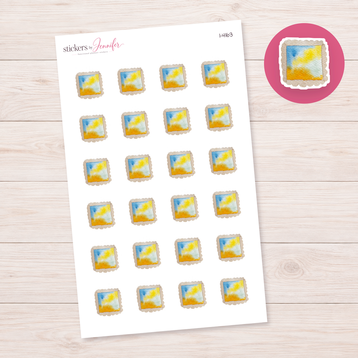 Light Framed Artwork Planner Stickers | I-4163