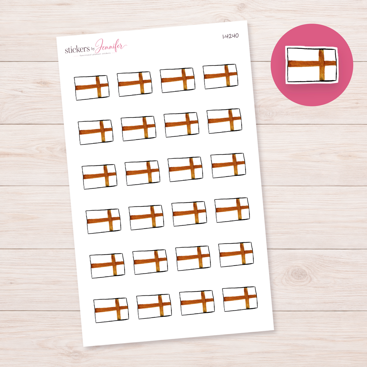 Wide Gift with Gold Ribbon Planner Stickers | I-4240