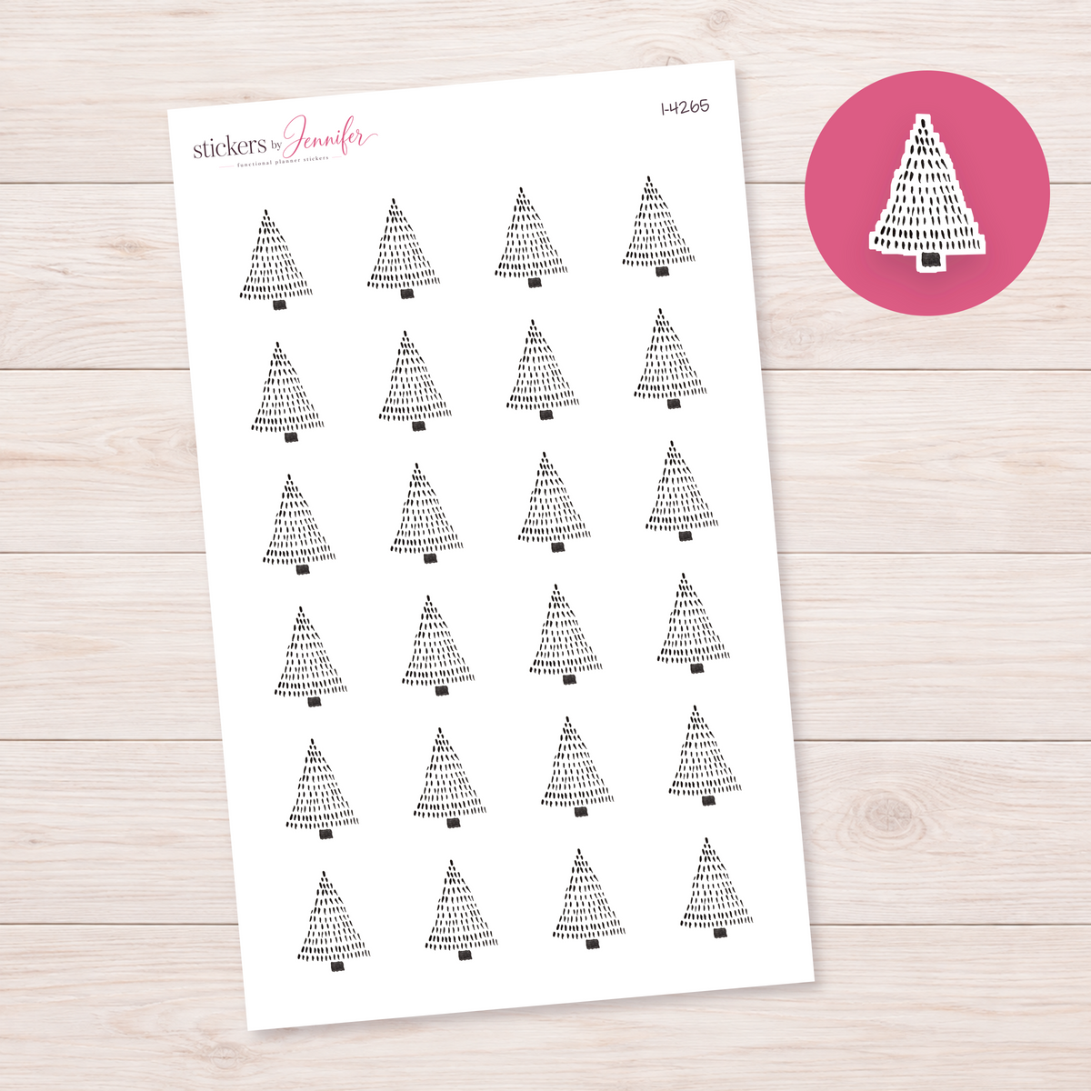 Dotted Evergreen Planner Stickers | I-4265