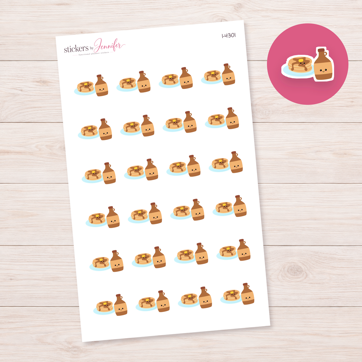 Pancakes & Syrup Planner Stickers | I-4301