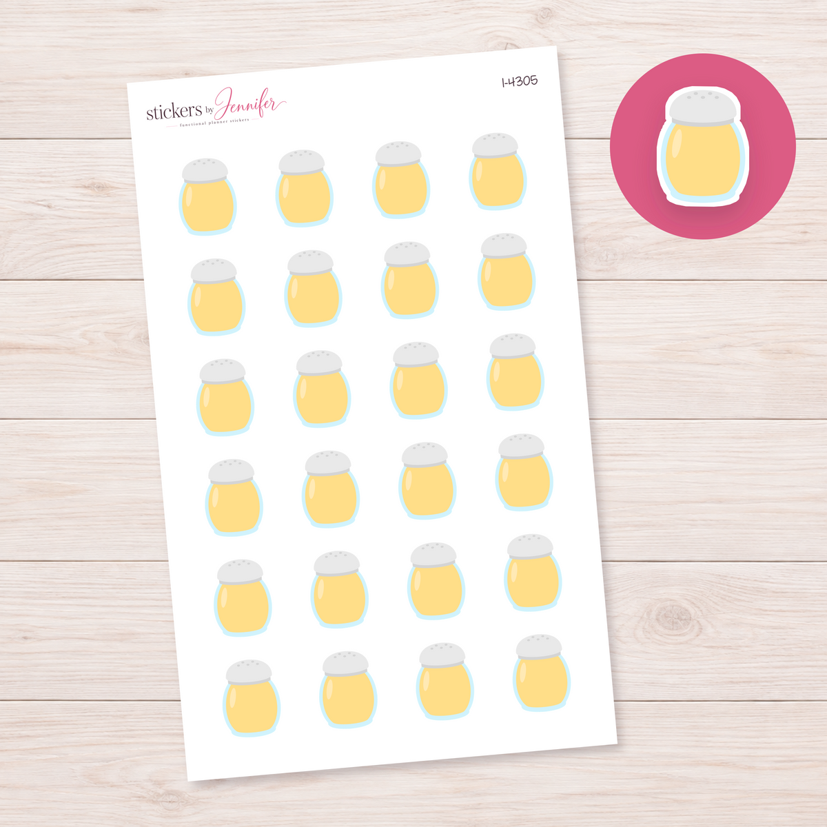 Yellow Seasoning Shaker Planner Stickers | I-4305