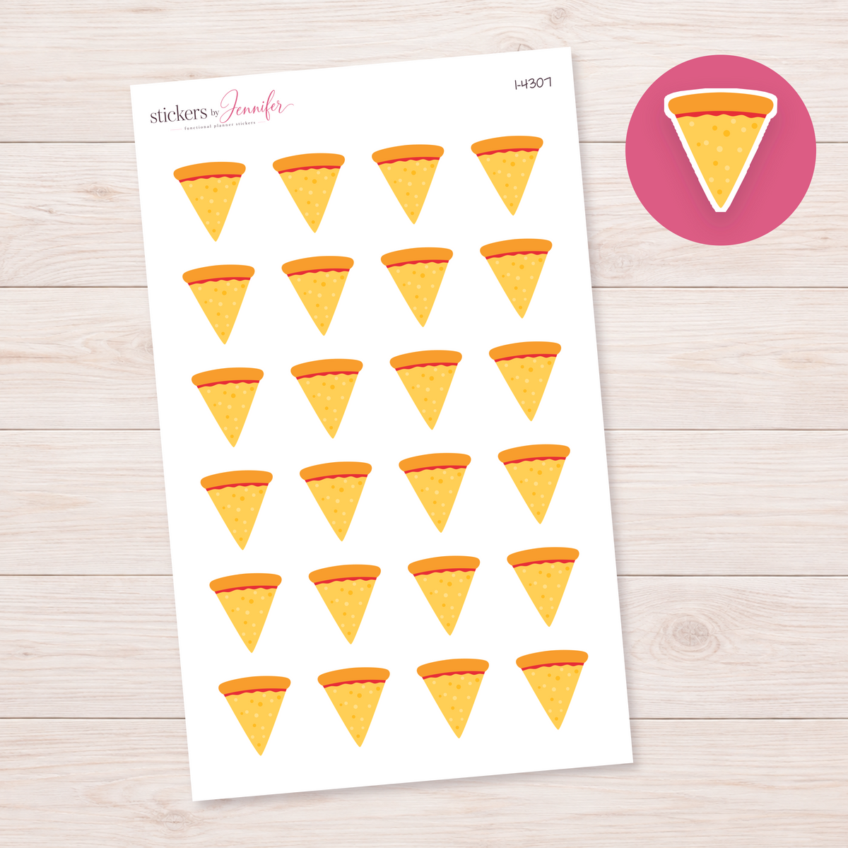Cheese Pizza Slice Planner Stickers | I-4307