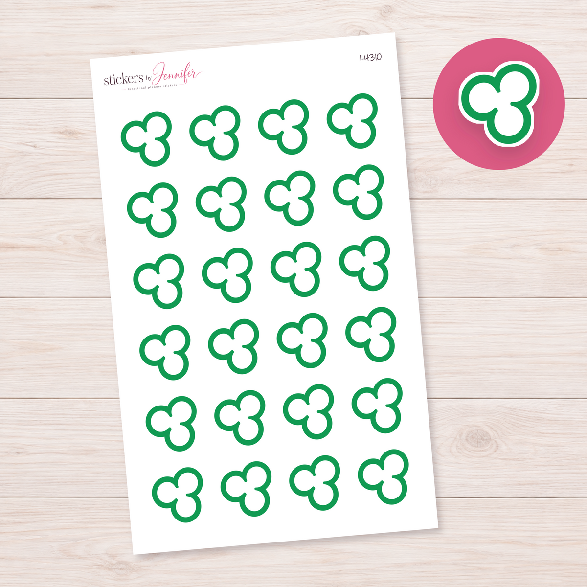 Green Pepper Ring Planner Stickers | I-4310