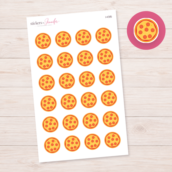 Whole Pepperoni Pizza Planner Stickers | I-4315