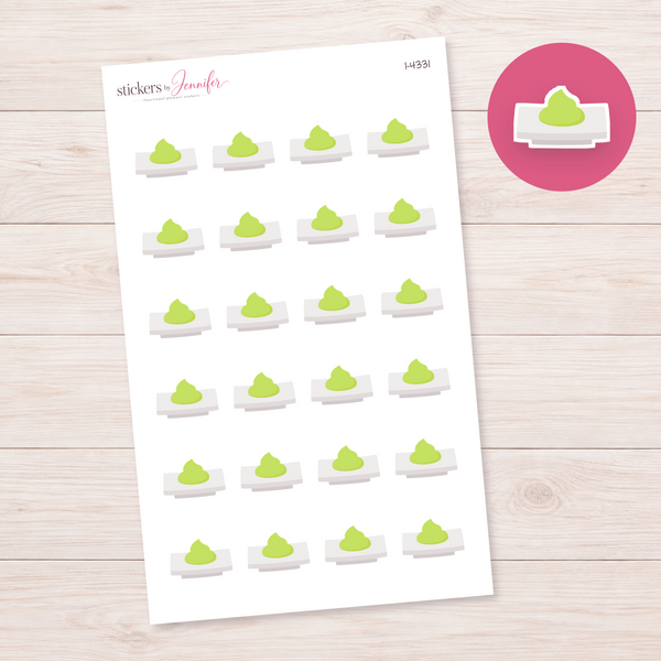 Wasabi Plate Planner Stickers | I-4331