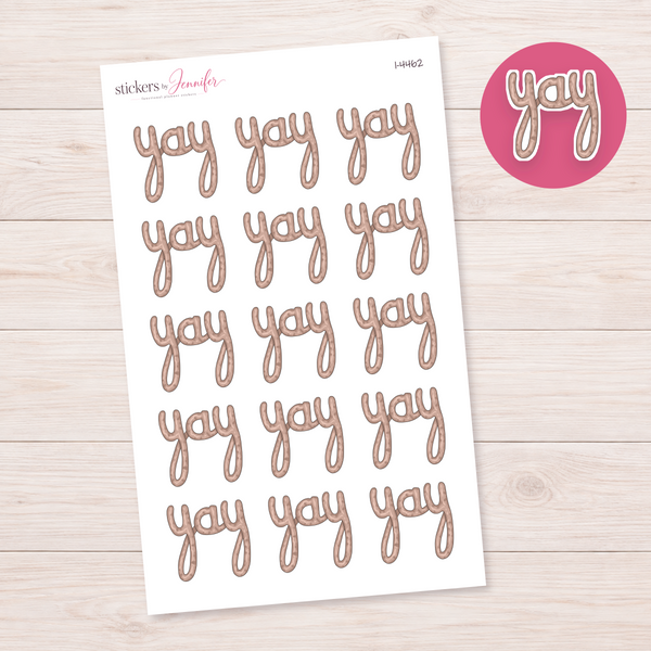 Yay Lettering Planner Stickers | I-4462