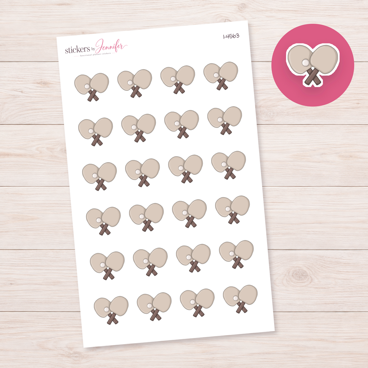 Paddle and Ball Set Planner Stickers | I-4563