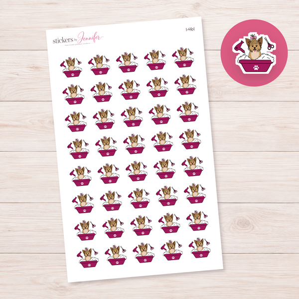 Berry Dog Grooming Planner Stickers | I-461
