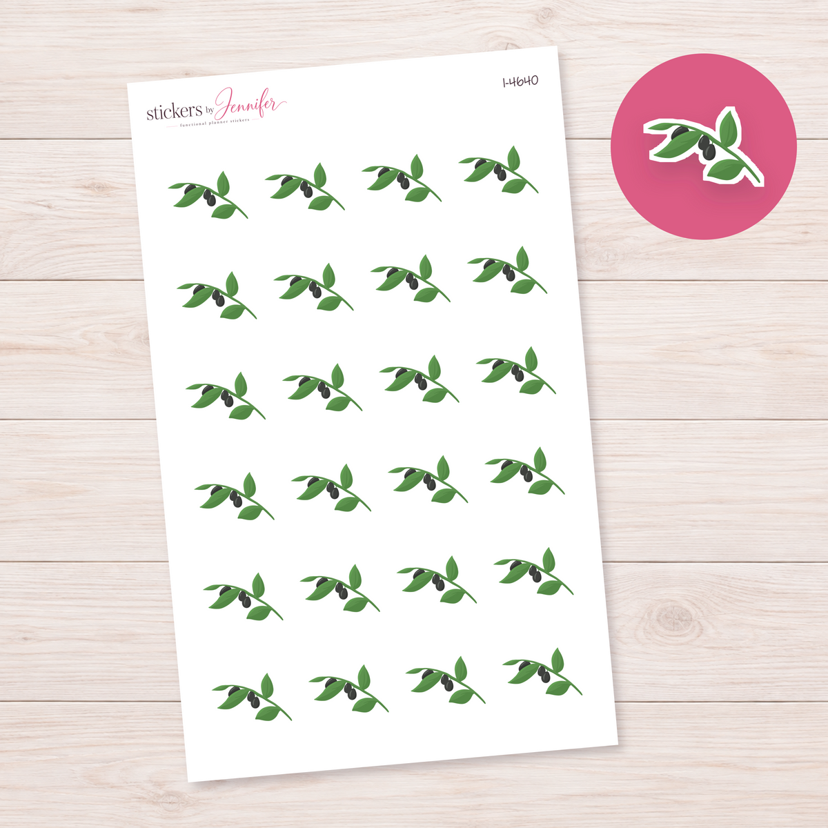 Olive Branch Planner Stickers | I-4640