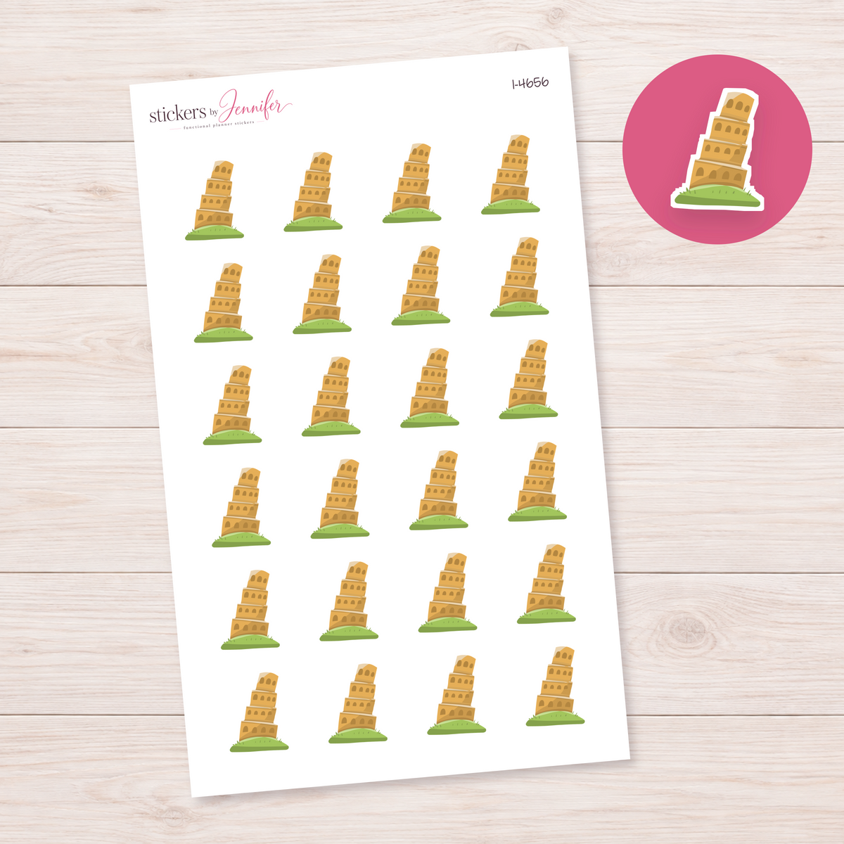 Leaning Tower Planner Stickers | I-4656