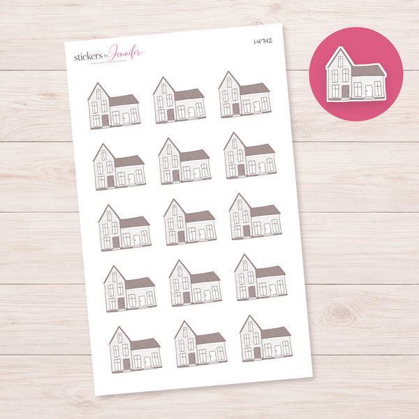 Side-Wing House Planner Stickers | I-4742