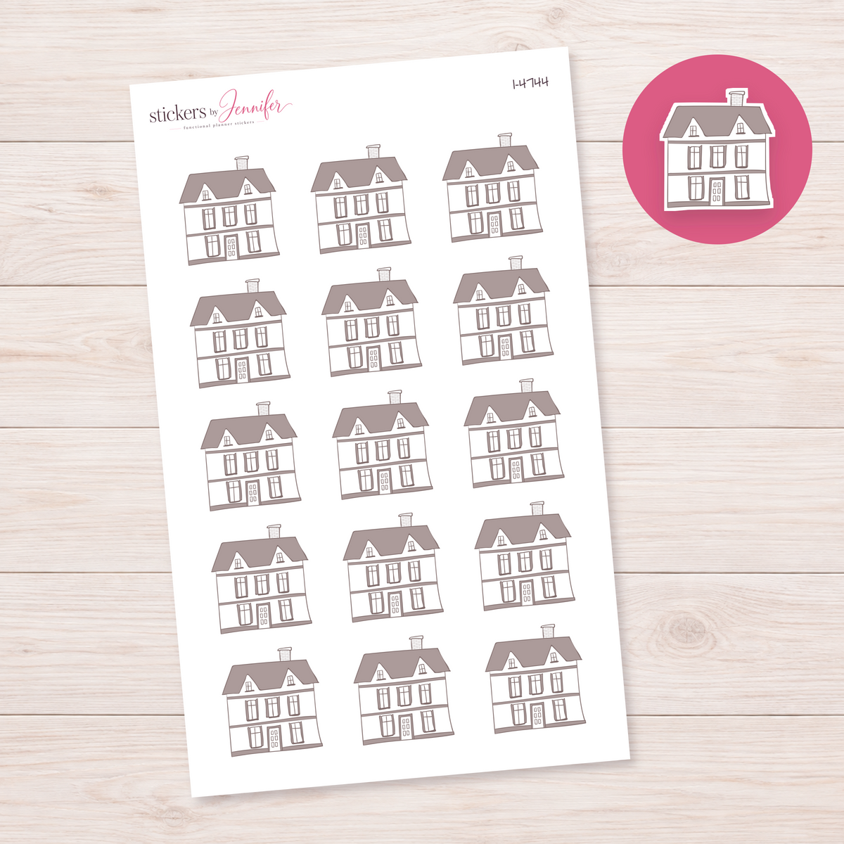 Chimney House Planner Stickers | I-4744
