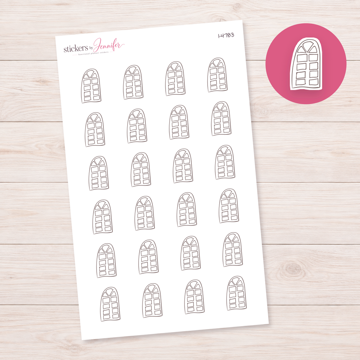 Arched Window Planner Stickers | I-4783