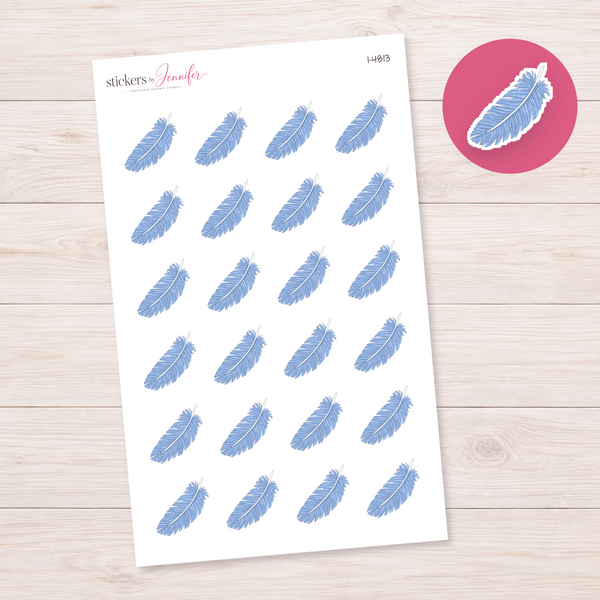Blue Feather Planner Stickers | I-4813