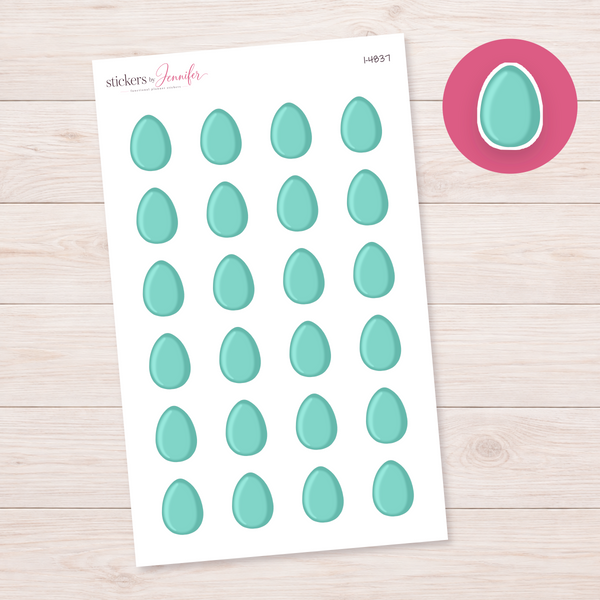 Teal Egg Planner Stickers | I-4837