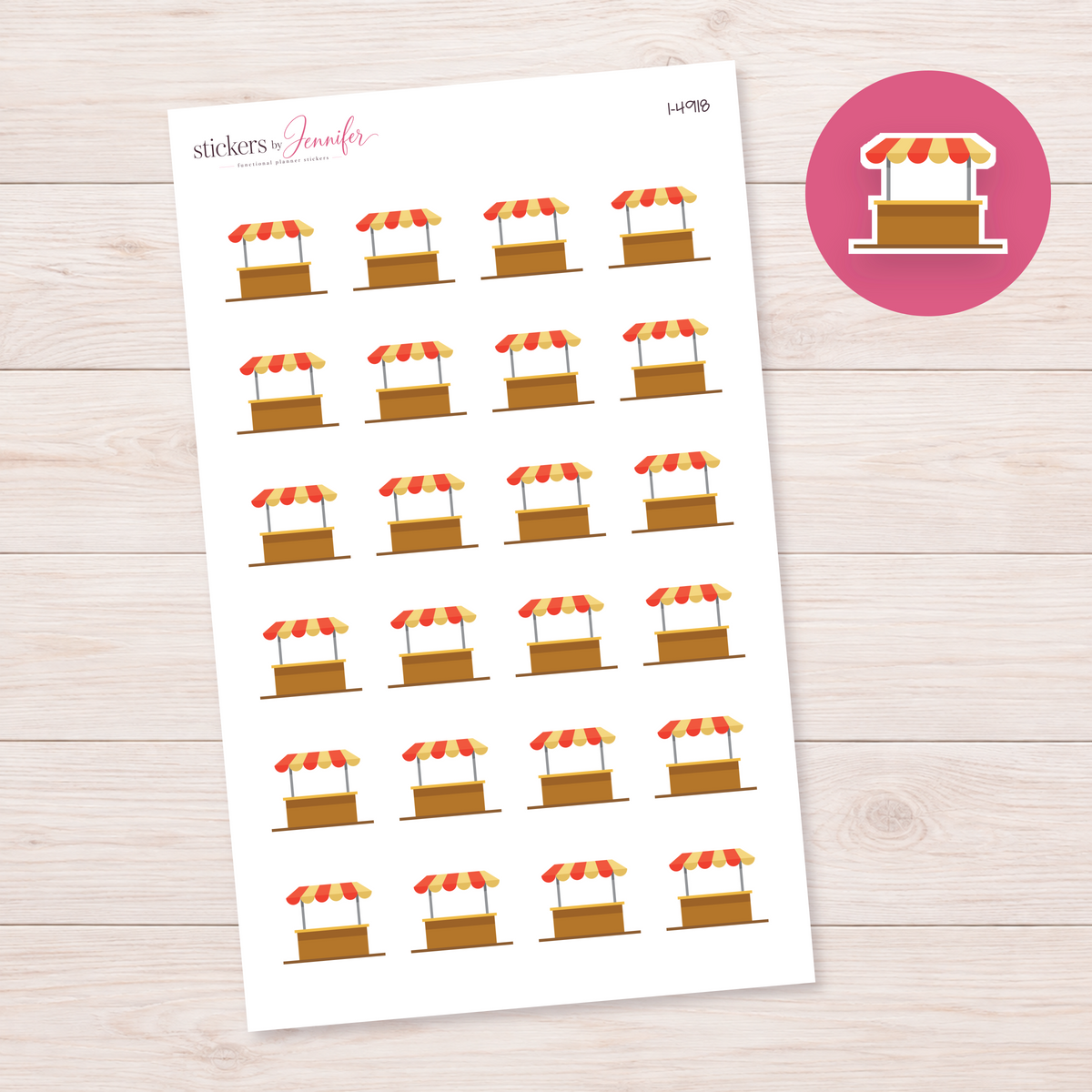 Market Stall Planner Stickers | I-4918