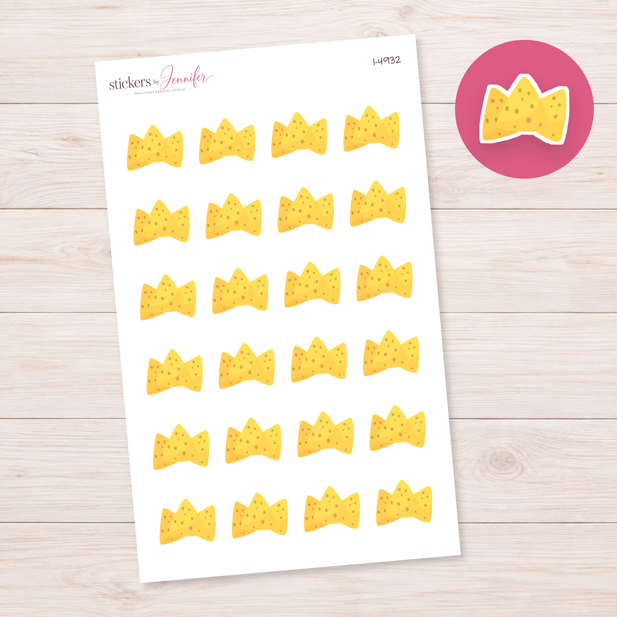 Tortilla Chip Trio Planner Stickers | I-4932