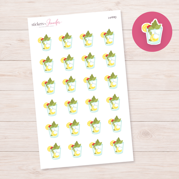 Citrus Mint Drink Planner Stickers | I-4990