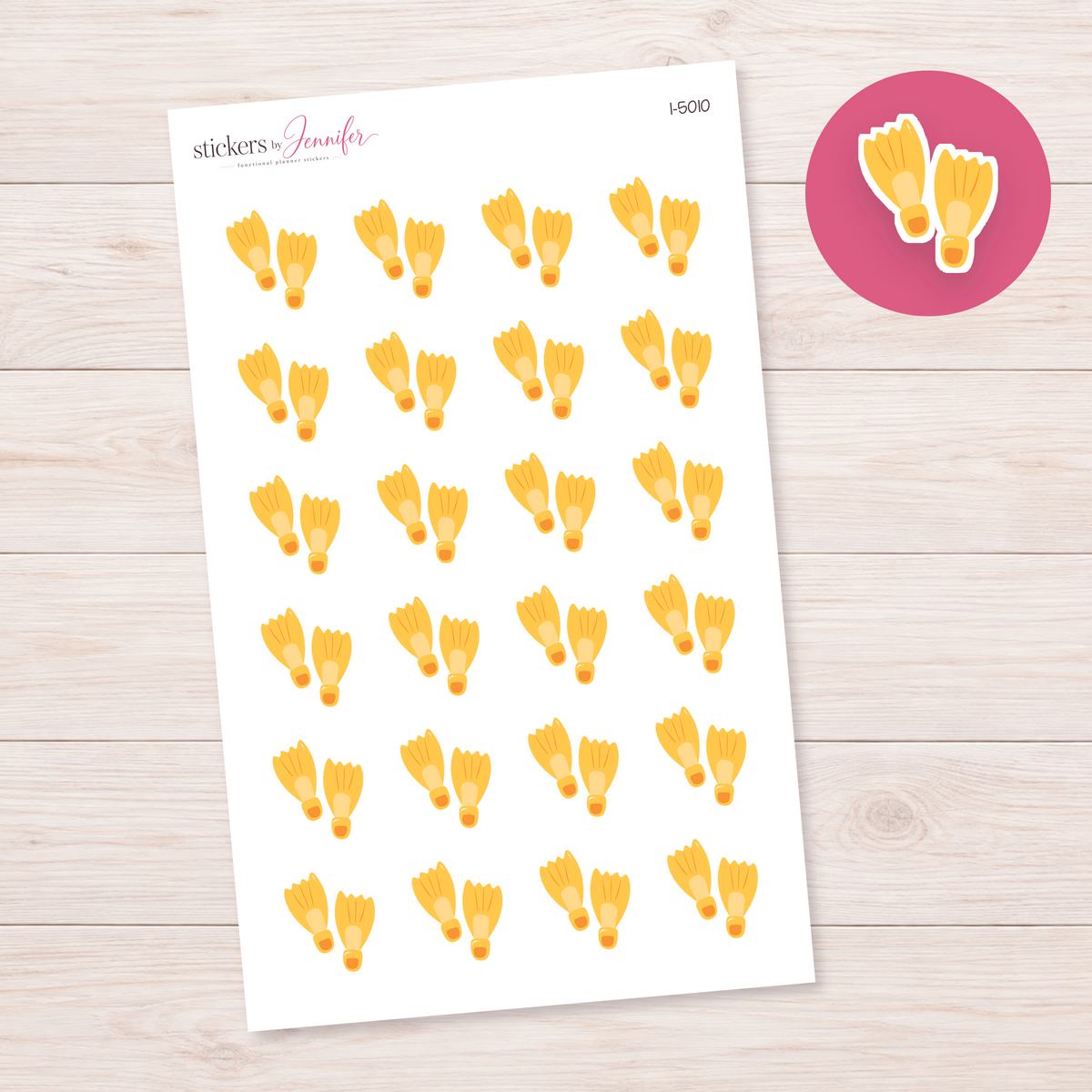 Yellow Cleaning Gloves Planner Stickers | I-5010