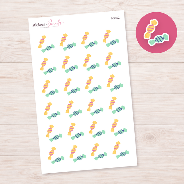 Wrapped Candy Pair Planner Stickers | I-5022