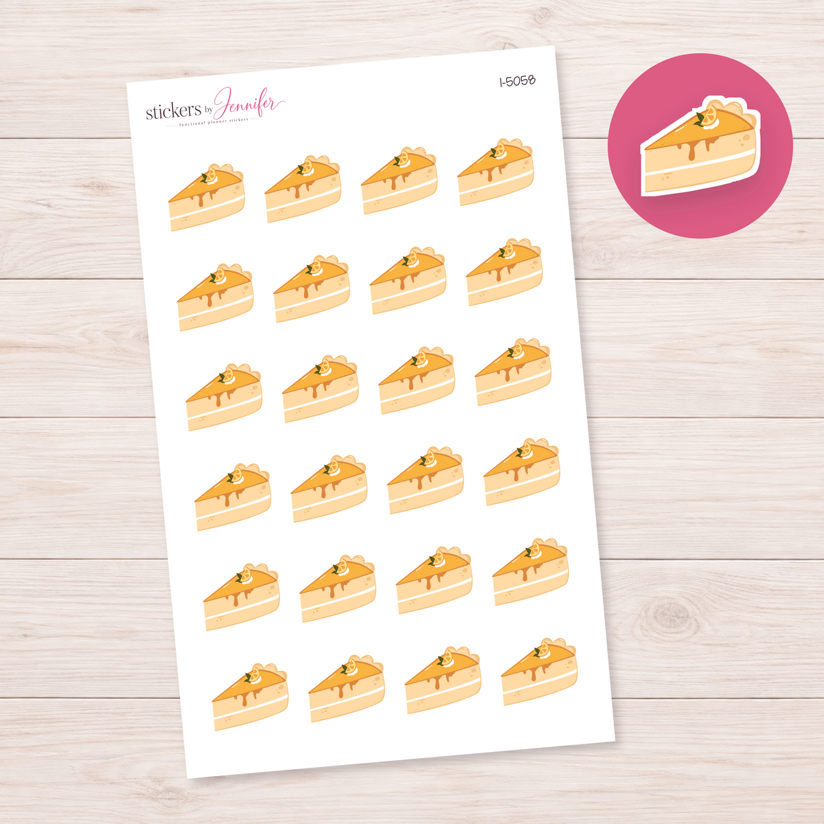 Citrus Cake Slice Planner Stickers | I-5058