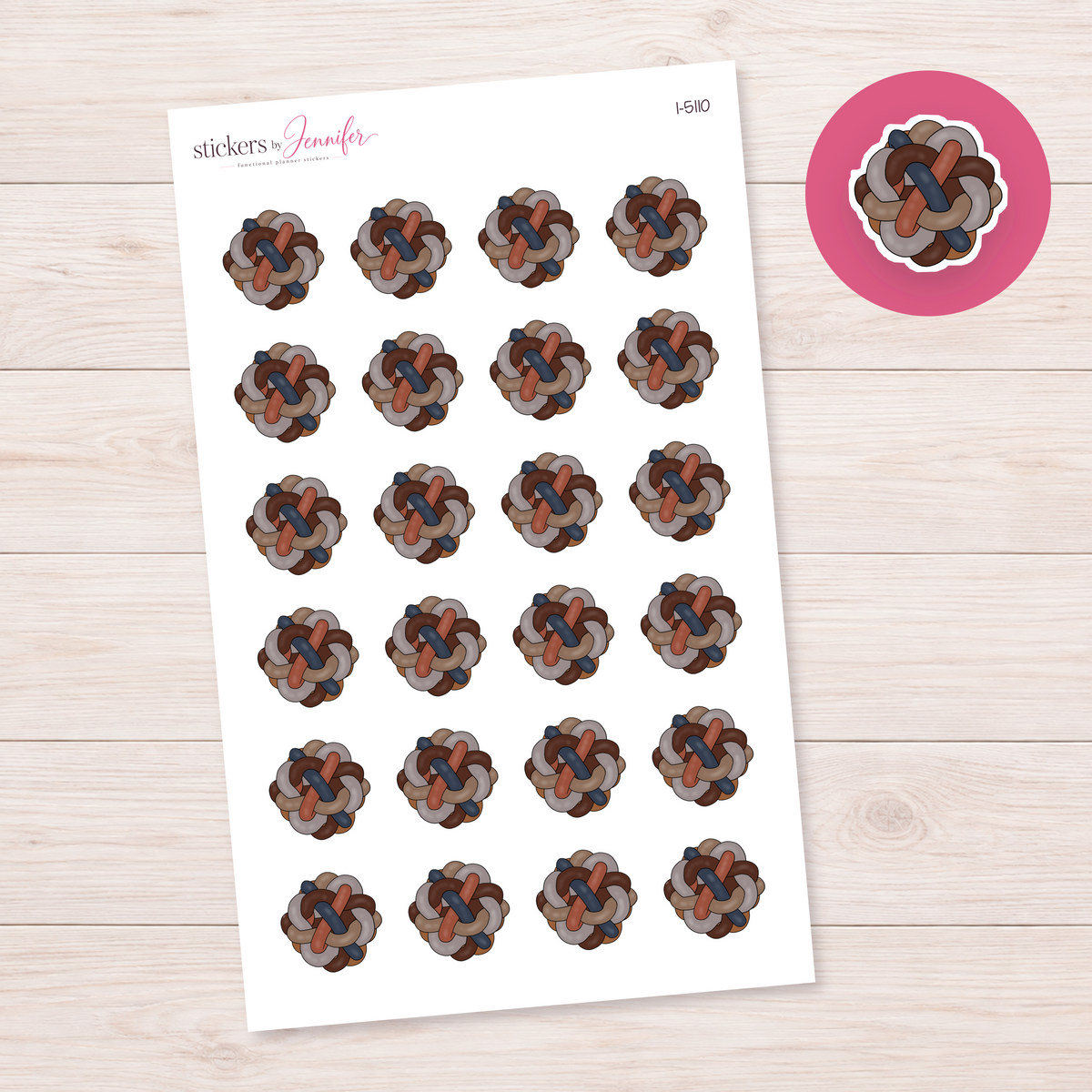 Multicolor Rope Pet Toy Planner Stickers | I-5110