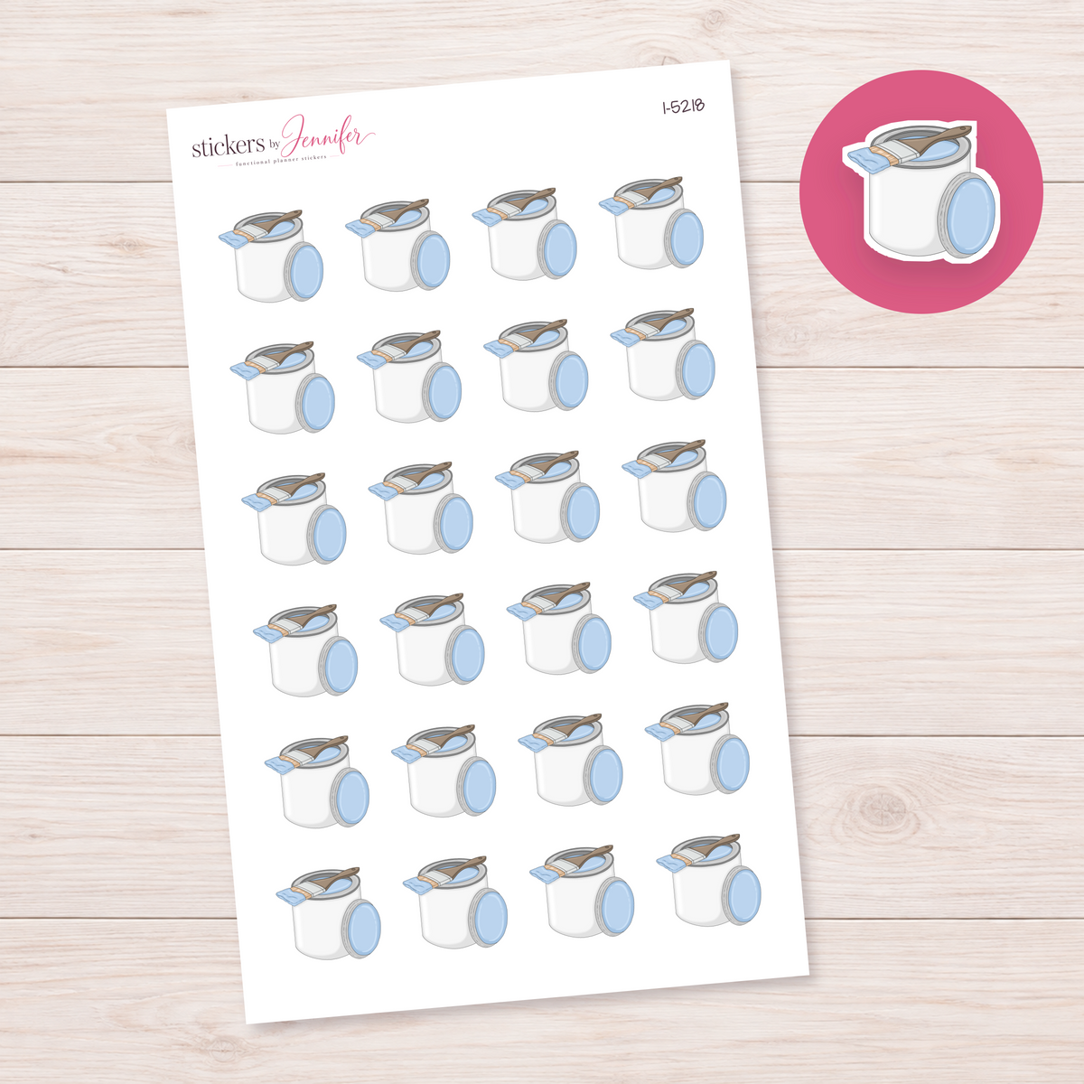 Blue Paint Can Planner Stickers | I-5218