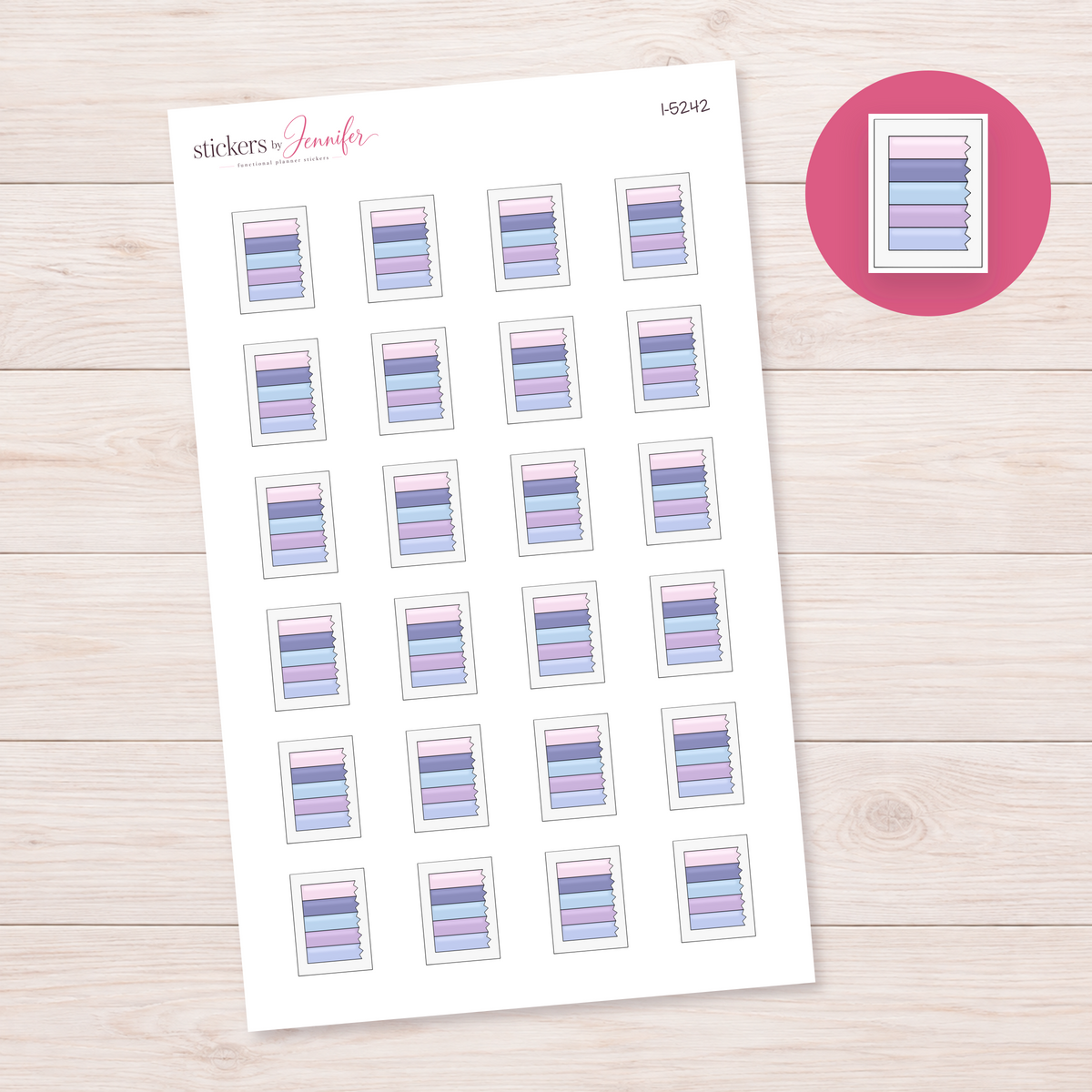Pastel Page Flags Planner Stickers | I-5242