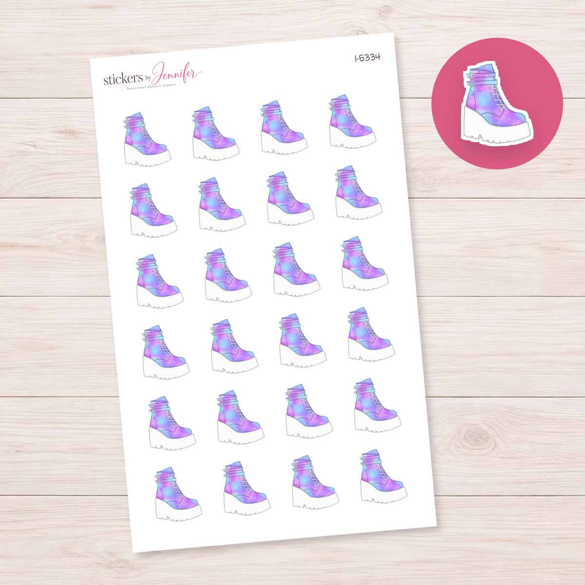 Pastel Galaxy Platform Boot Planner Stickers | I-5334