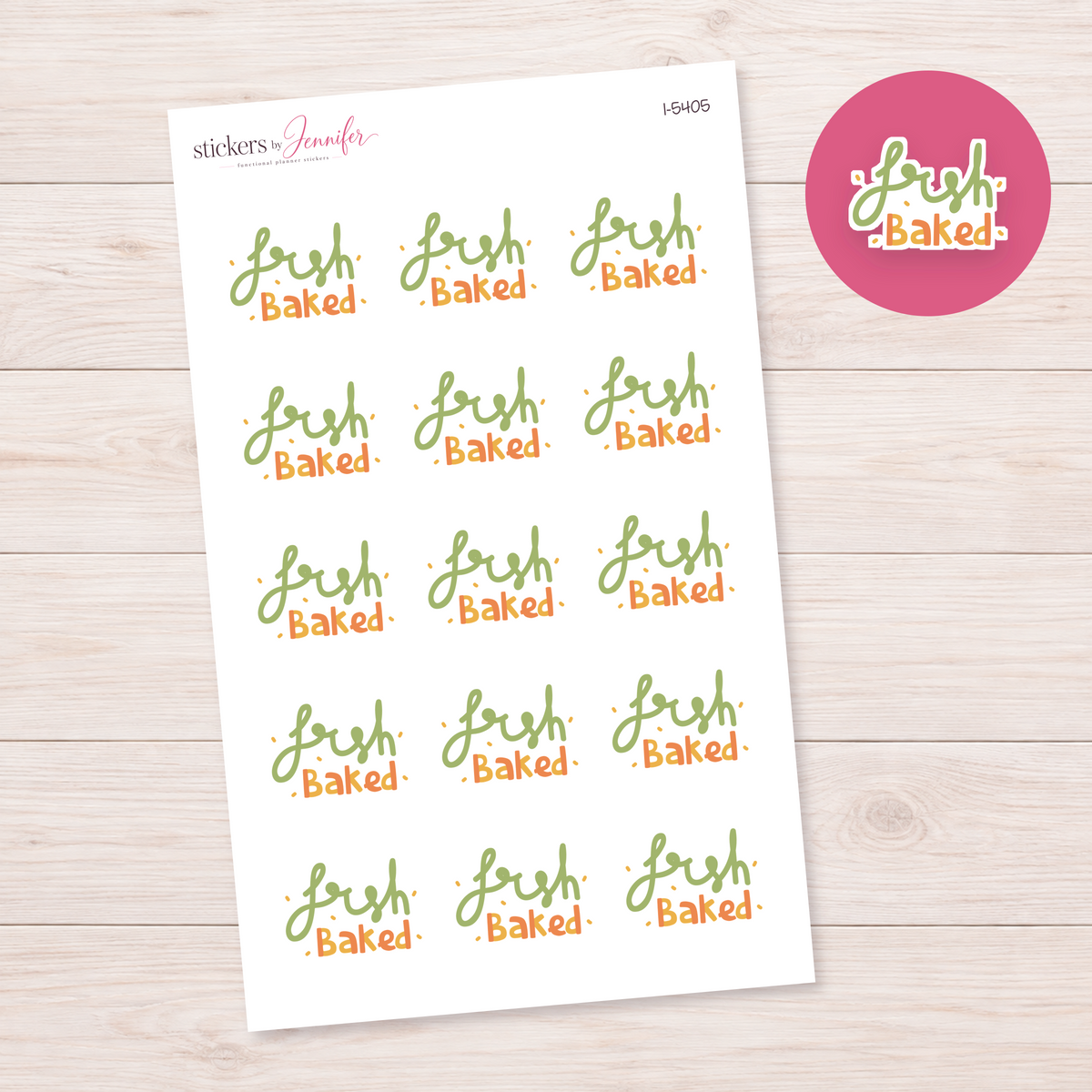 Fresh Baked Lettering Planner Stickers | I-5405