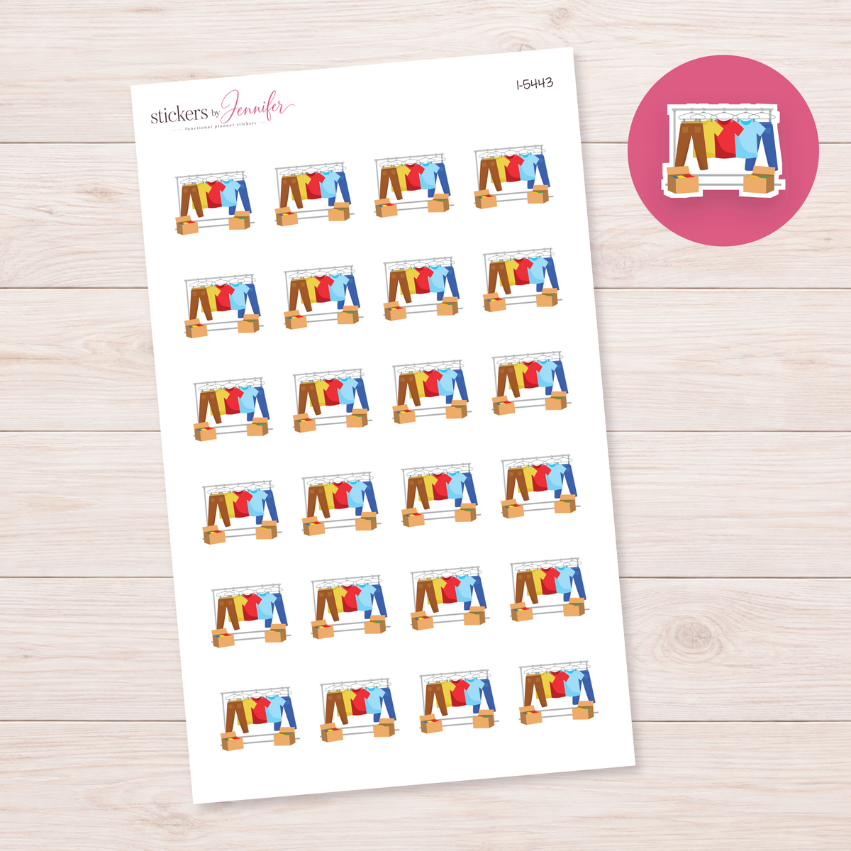 Clothes Rack Planner Stickers | I-5443