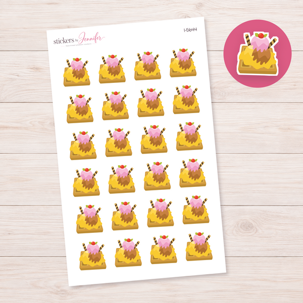 Waffle Sundae Planner Stickers | I-5644