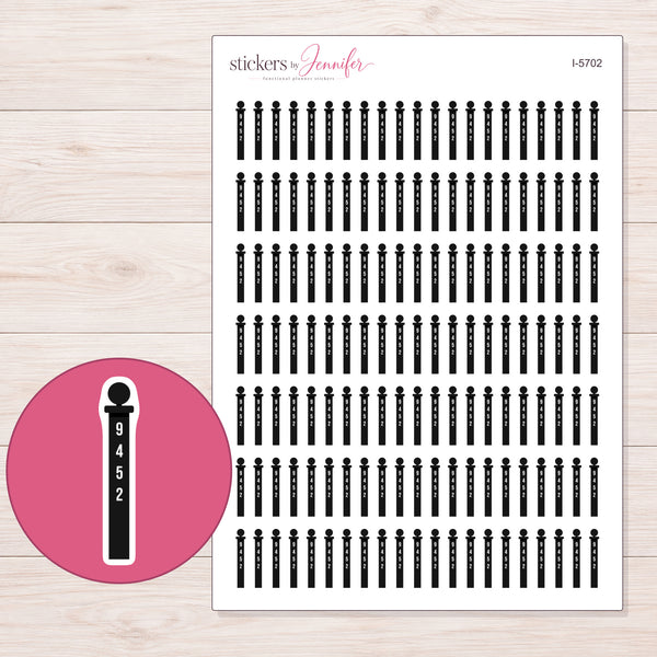 I-5702 planner sticker sheet with enlarged sticker detail