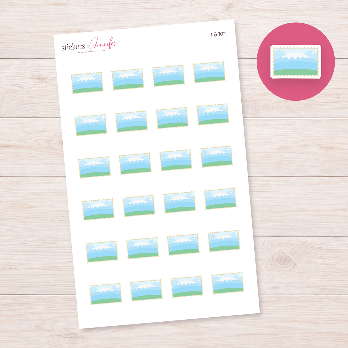 Mountain Postage Stamp Planner Stickers | I-5707