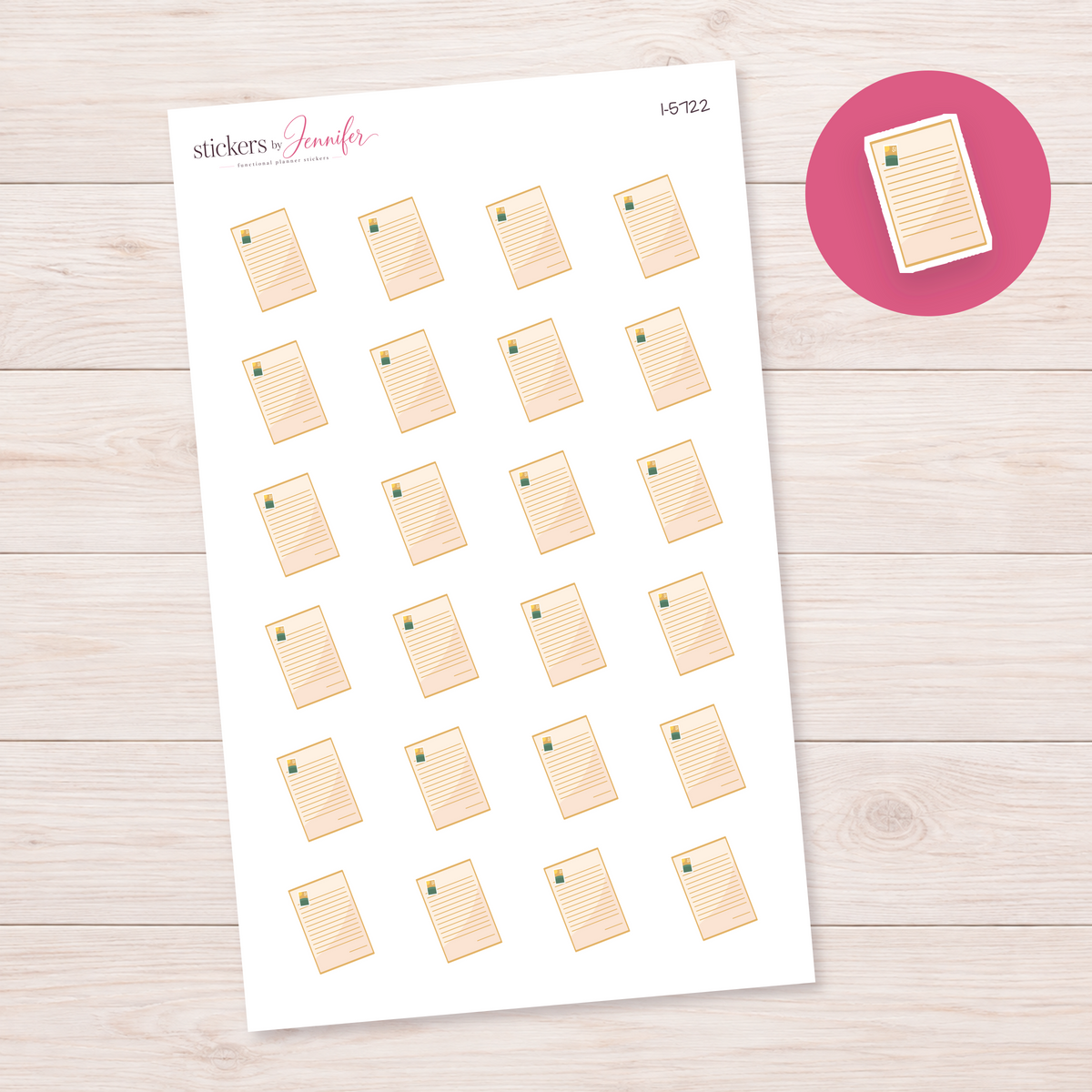 Letter Paper Planner Stickers | I-5722