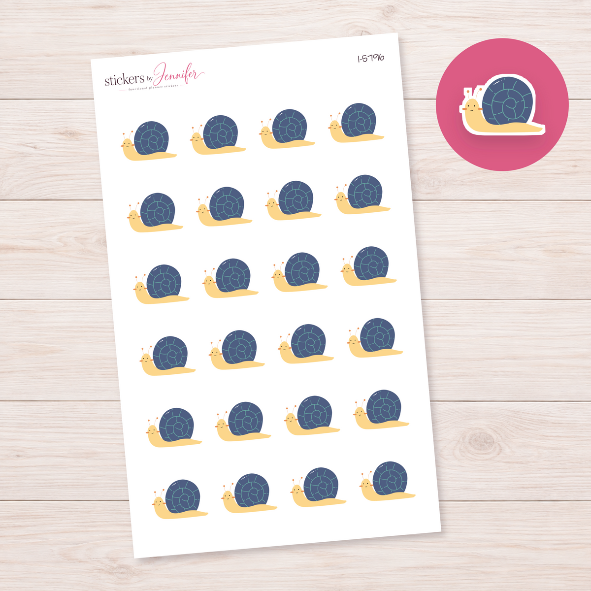 Smiling Snail Planner Stickers | I-5796