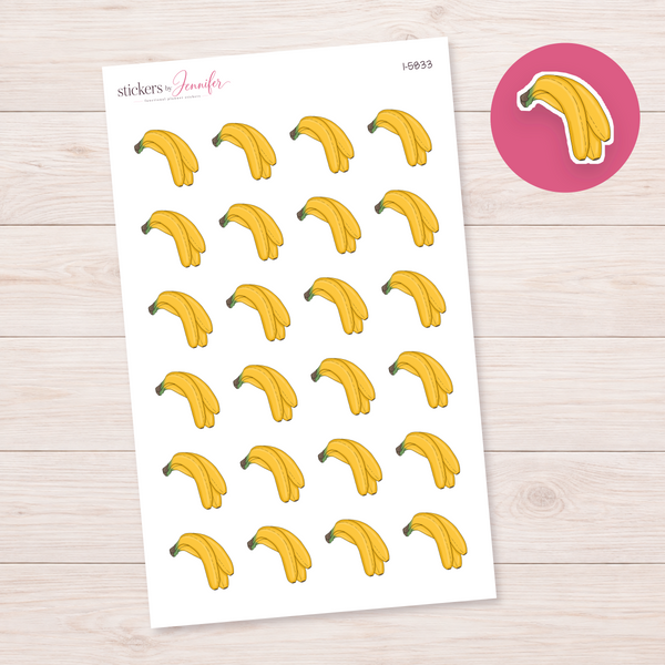 Yellow Banana Bunch Planner Stickers | I-5833