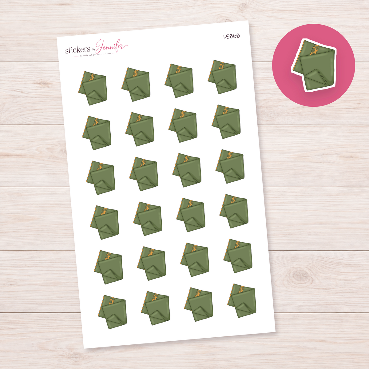 Green Journal Planner Stickers | I-5868