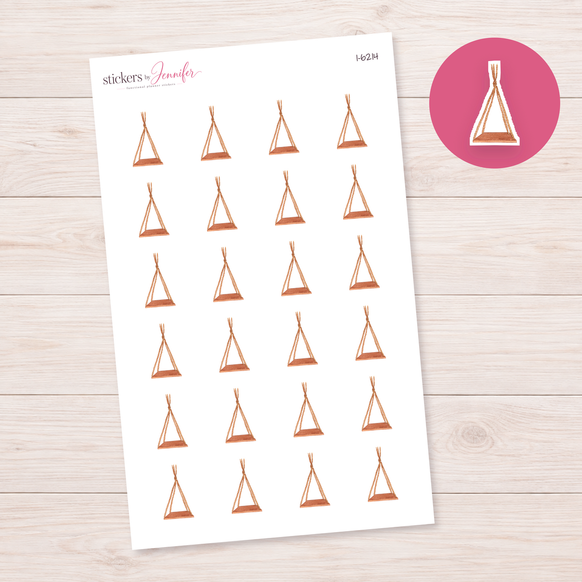 Empty Hanging Shelf Planner Stickers | I-6214