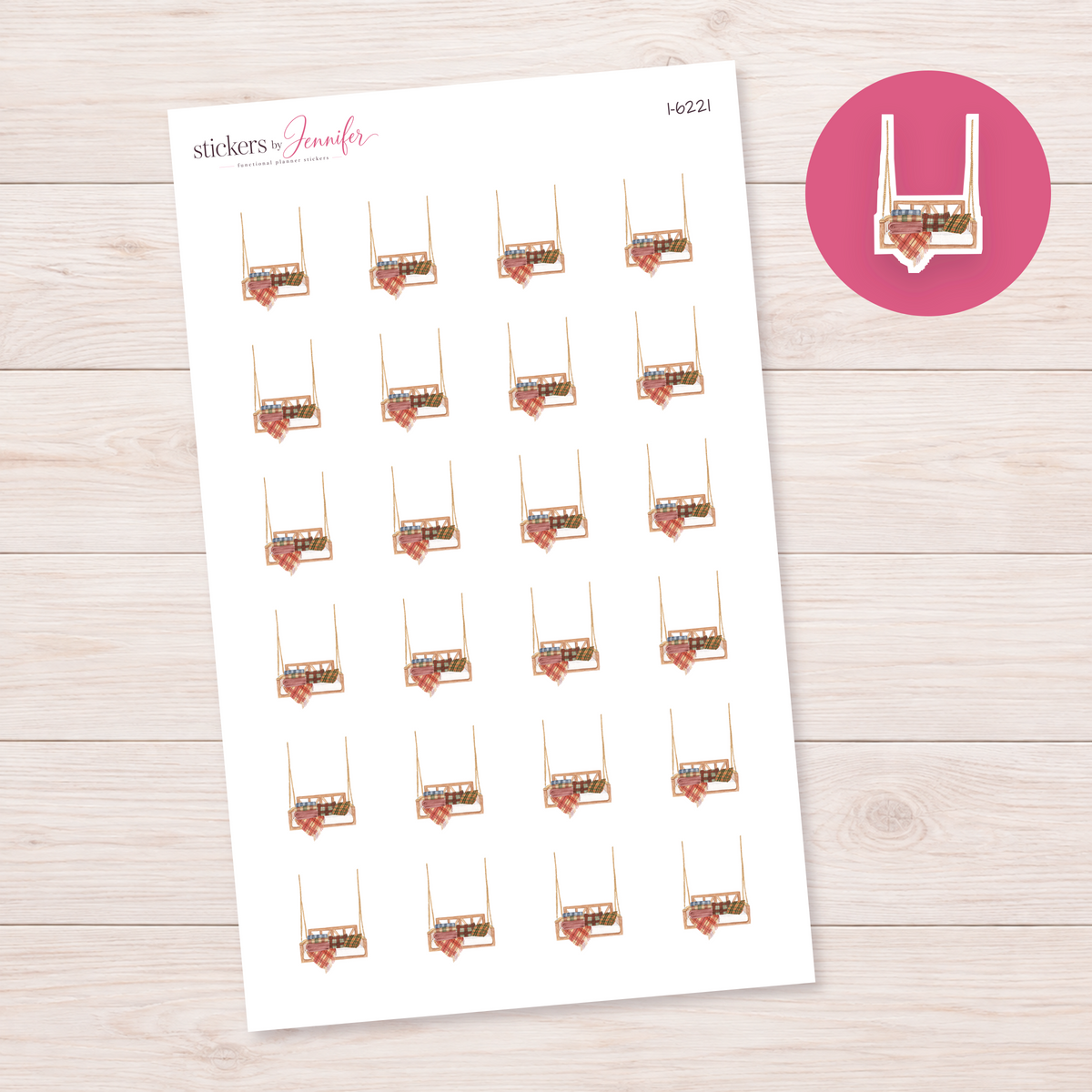 Cozy Porch Swing Planner Stickers | I-6221