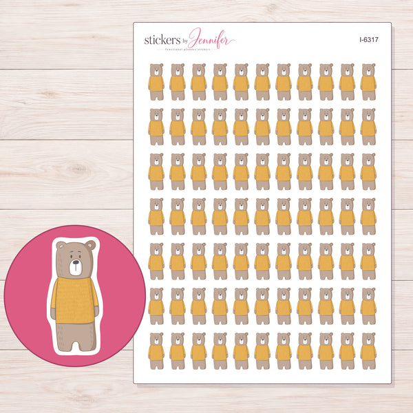 I-6317 planner sticker sheet with enlarged sticker detail