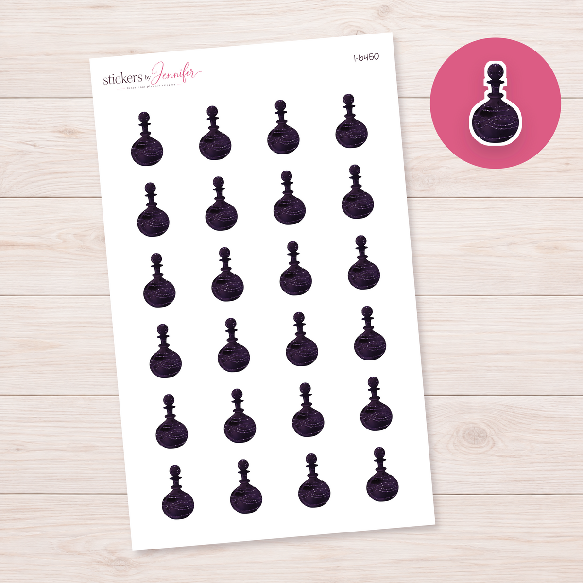 Purple Potion Bottle Planner Stickers | I-6450