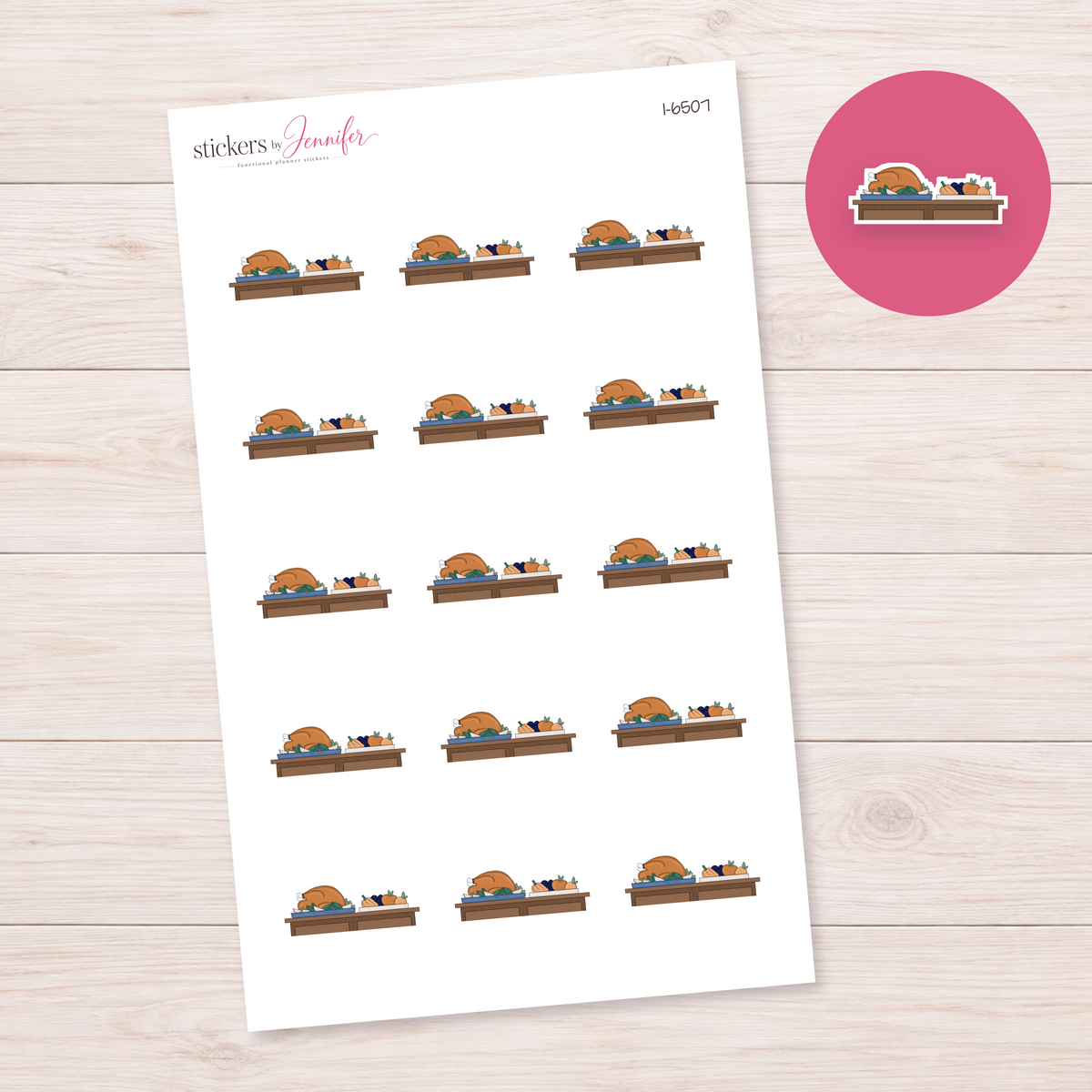 Roast Dinner Table Planner Stickers | I-6507
