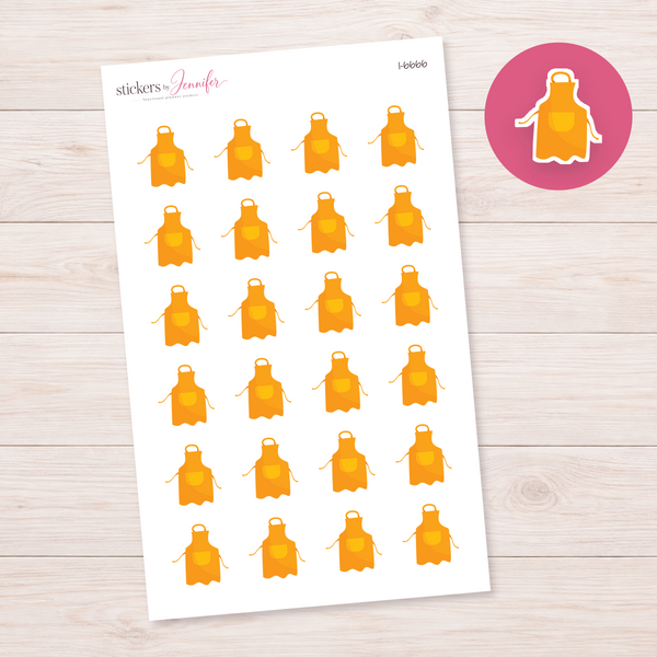 Yellow Apron Planner Stickers | I-6666