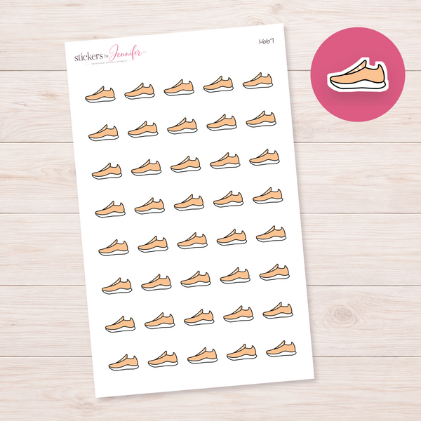 Apricot Slip-On Shoe Planner Stickers | I-667