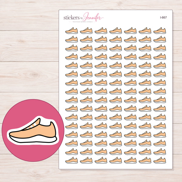 I-667 planner sticker sheet with enlarged sticker detail