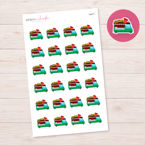 Coffee Truck Planner Stickers | I-6671